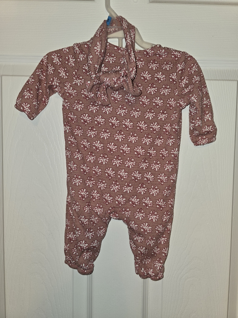 Jessica Simpson Dusty Rose Floral Footed One-Piece